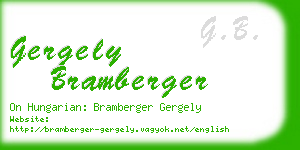 gergely bramberger business card